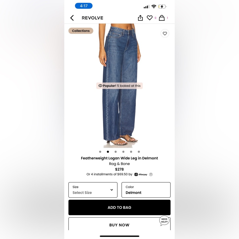 Rag and bone Logan Midrise jeans